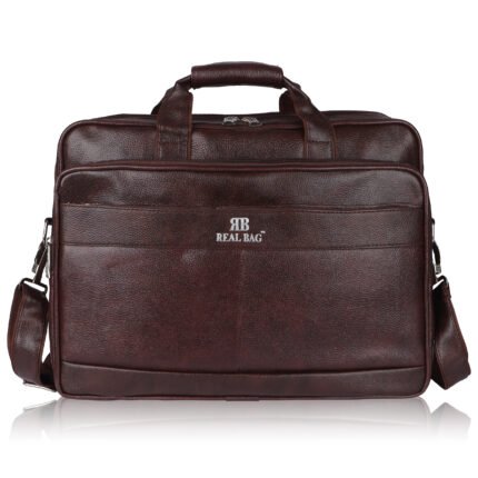 Classic Brown Leather Laptop Bag